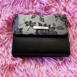 Women's wallet cardholders black leather purse